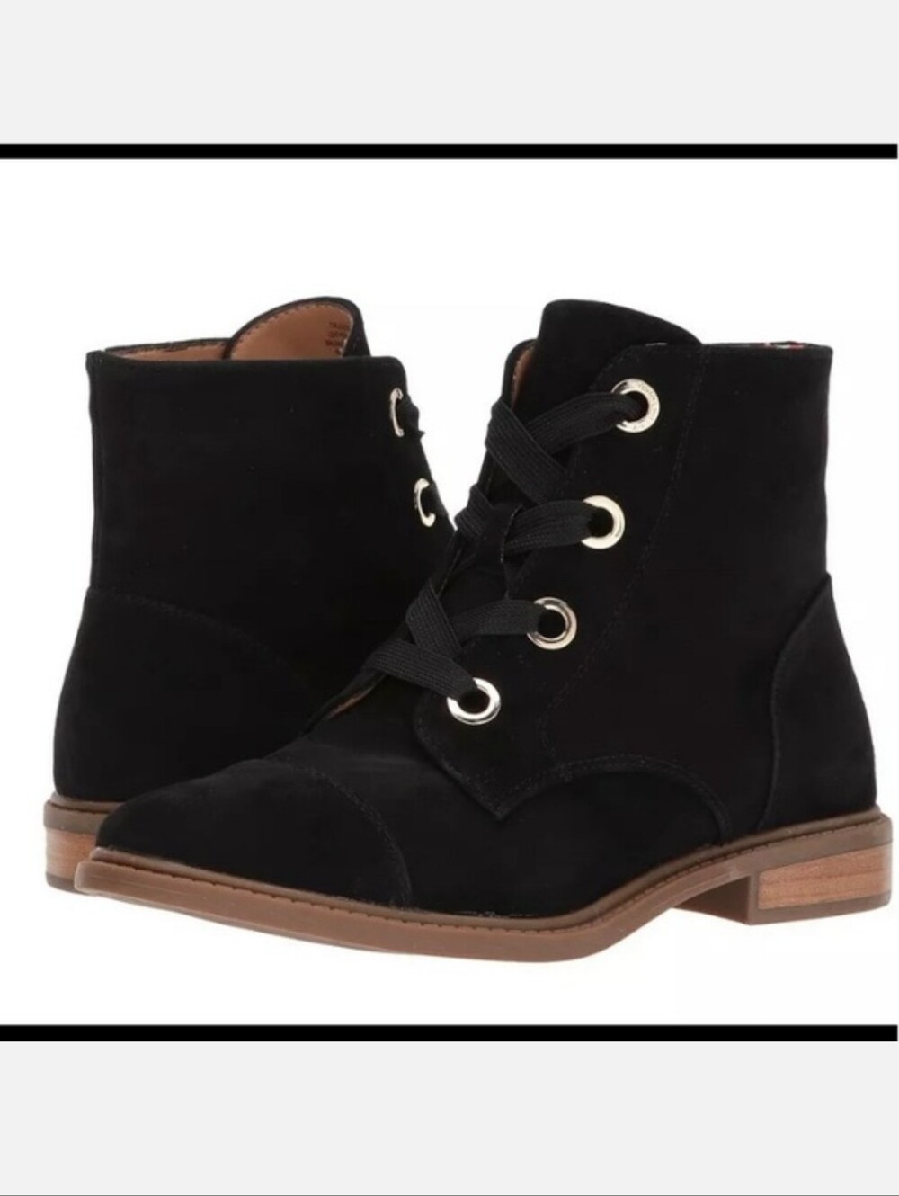 Tommy Hilfiger Women’s Judsen Black Suede Lace Up Boots Size 8.5